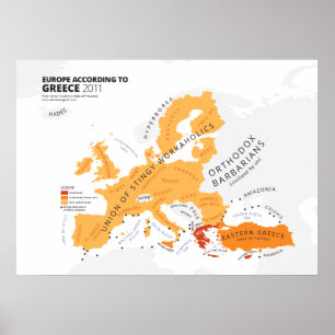 Europe According to Greece Poster