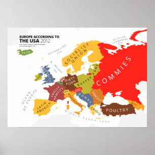 Europe According to the USA Poster