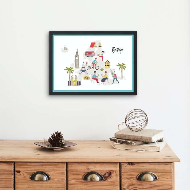 Europe Activities Map Poster (Creator Uploaded)