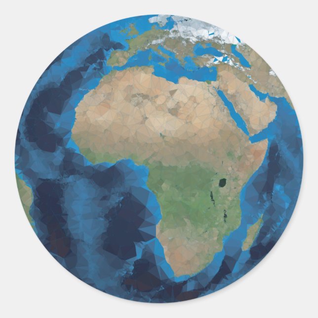 Europe Africa Global Hemisphere Polygon sticker (Front)
