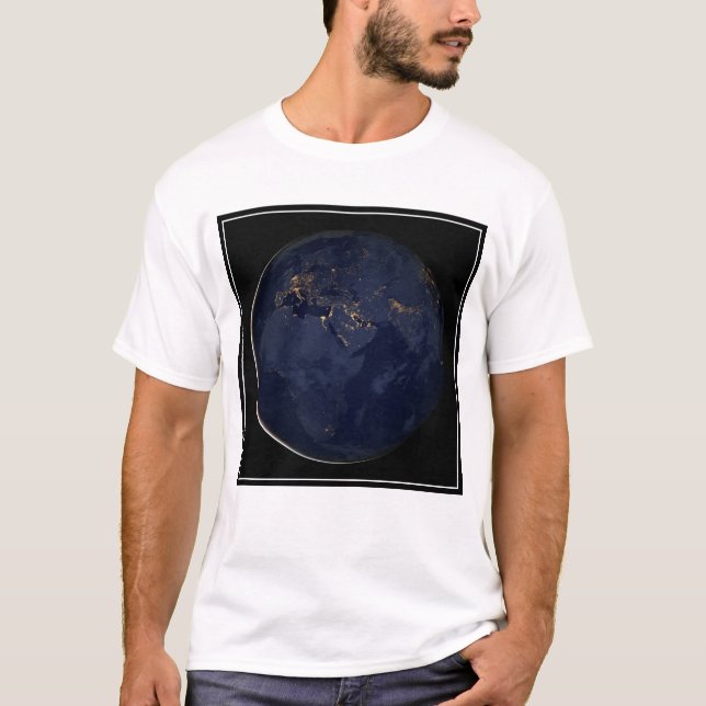 Europe, Africa & Middle East City Lights At Night T-Shirt (Front)