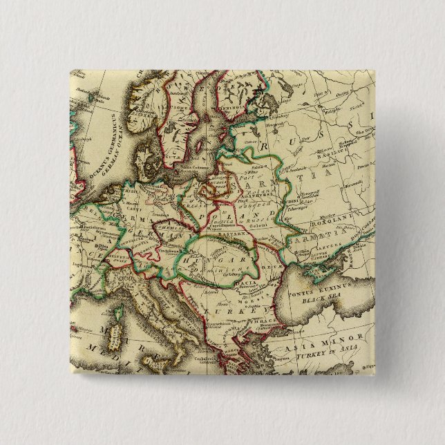 Europe ancient, modern 15 cm square badge (Front)