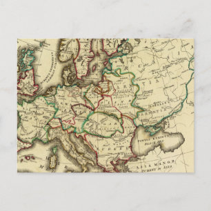 Europe ancient, modern postcard