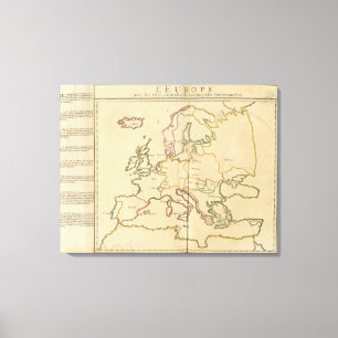 Europe and Major Cities Canvas Print