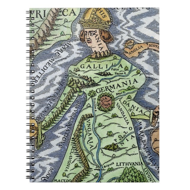 EUROPE AS A QUEEN, 1588 SPIRAL NOTEBOOK (Front)