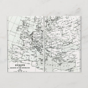 Europe, at the start of the Reformation Postcard