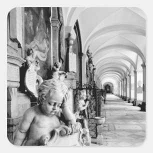 Europe, Austria, Salzburg. Cherub and monument 2 Square Sticker