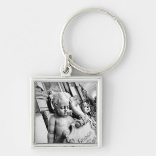 Europe, Austria, Salzburg. Cherub and monument 3 Key Ring