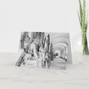 Europe, Austria, Salzburg. Cherub and monument Card