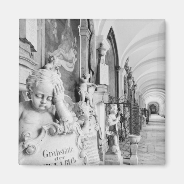 Europe, Austria, Salzburg. Cherub and monument Magnet (Front)