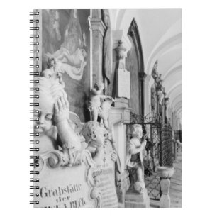 Europe, Austria, Salzburg. Cherub and monument Spiral Notebook