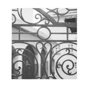 Europe, Austria, Salzburg. Detail of metal gate, Notepad