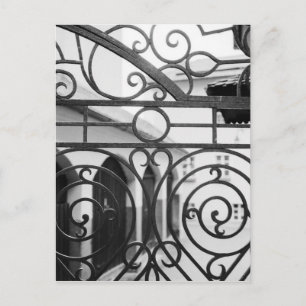 Europe, Austria, Salzburg. Detail of metal gate, Postcard