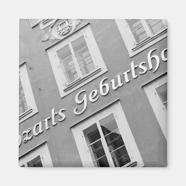 Europe, Austria, Salzburg. Mozart's Birthplace Magnet (Front)