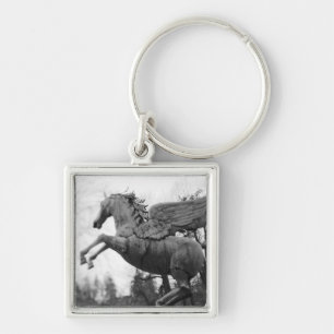 Europe, Austria, Salzburg. Winged horse statue, 2 Key Ring
