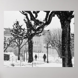 Europe, Austria, Salzburg. Winter, Poster