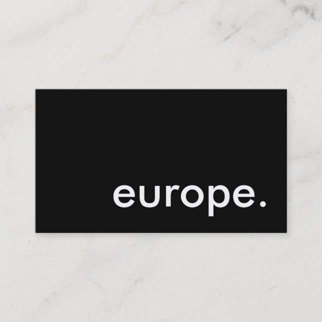 europe. business card (Front)