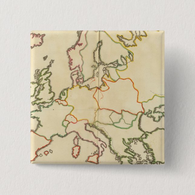 Europe by Religion 15 Cm Square Badge (Front)