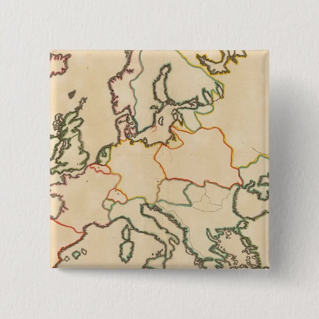 Europe by Religion 3 15 Cm Square Badge (Front)