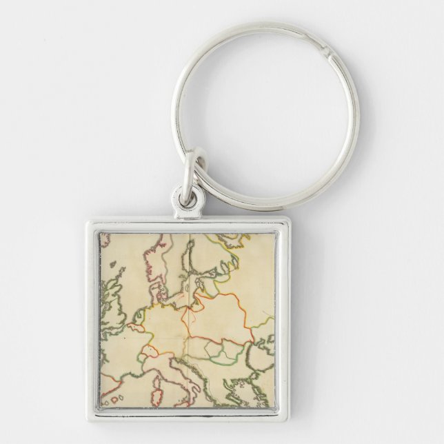 Europe by Religion Key Ring (Front)