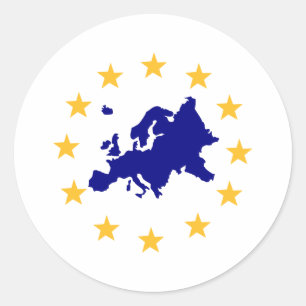 Europe Classic Round Sticker