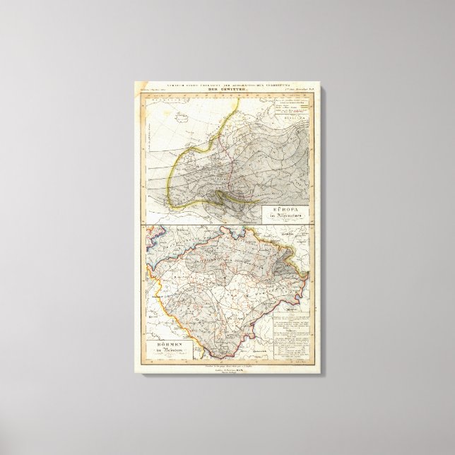 Europe Climate Map Canvas Print (Front)