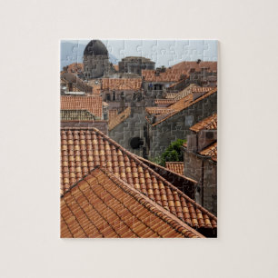 Europe, Croatia. Mediaeval walled city of 2 Jigsaw Puzzle