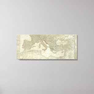 Europe divided into its kingdoms,  empires canvas print