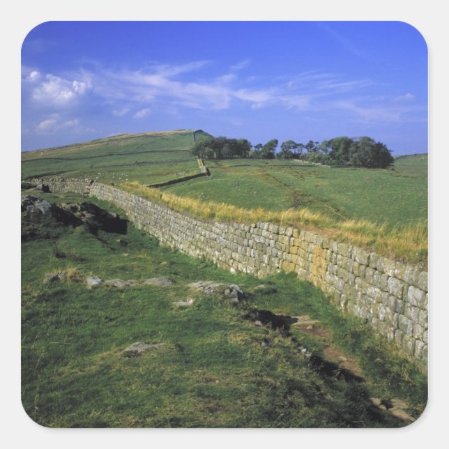 Europe, England, Hadrian's Wall. The stones of Square Sticker (Front)