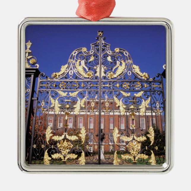 Europe, England, London. Gilded gate outside of Metal Tree Decoration (Front)