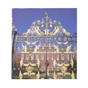 Europe, England, London. Gilded gate outside of Notepad