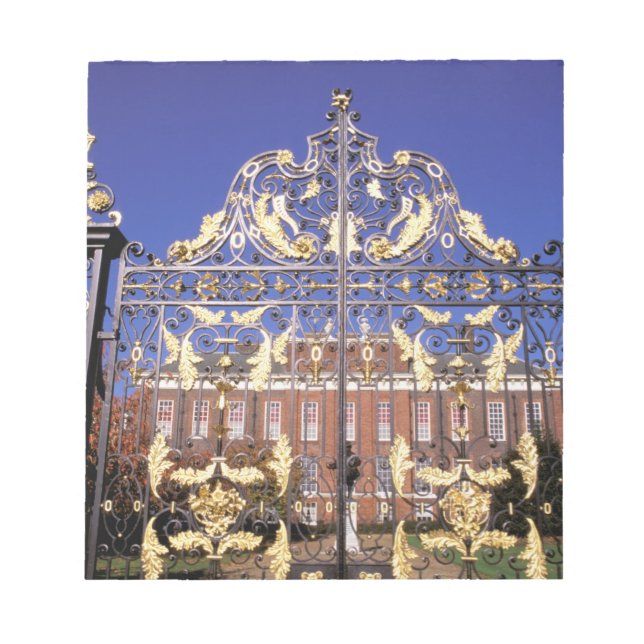 Europe, England, London. Gilded gate outside of Notepad (Front)