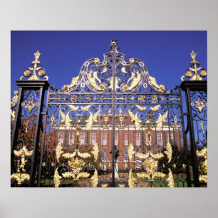 Europe, England, London. Gilded gate outside of Poster