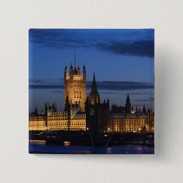 Europe, ENGLAND, London: Houses of Parliament / 15 Cm Square Badge (Front)