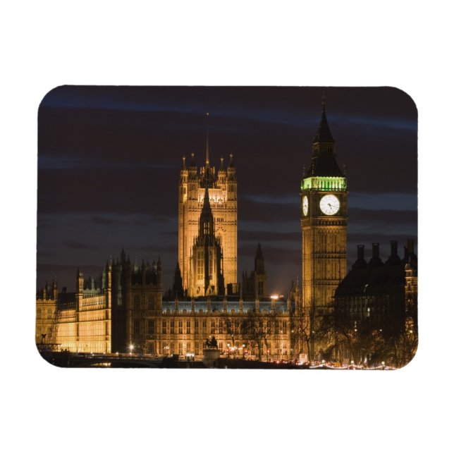 Europe, ENGLAND, London: Houses of Parliament / 2 Magnet (Horizontal)