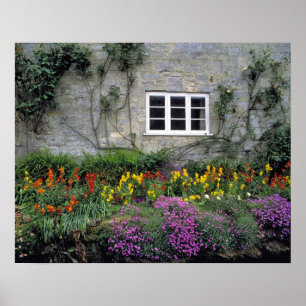 Europe, England, Teffont Magna. Flowers fill Poster