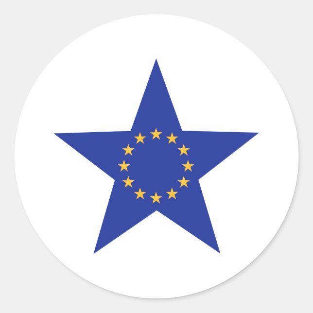 Europe EU star flag Classic Round Sticker (Front)