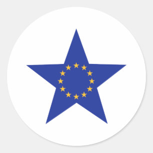 Europe EU star flag Classic Round Sticker