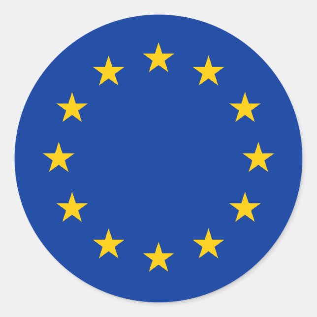 Europe/European Union Flag Classic Round Sticker (Front)