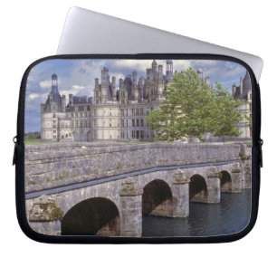 Europe, France, Chambord. A stone bridge leads Laptop Sleeve