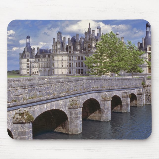 Europe, France, Chambord. A stone bridge leads Mouse Pad (Front)