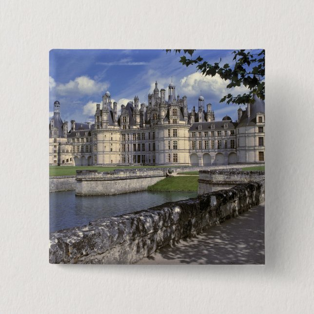 Europe, France, Chambord. Imposing Chateau 15 Cm Square Badge (Front)