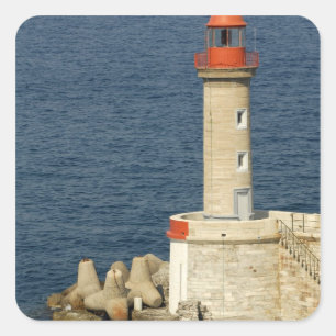 Europe, France, Corsica, Bastia. Port Square Sticker