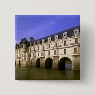 Europe, France, Loire Valley. Chateau 15 Cm Square Badge