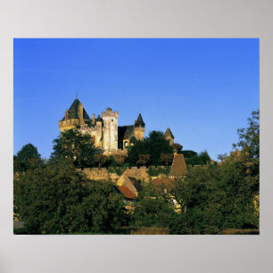 Europe, France, Montforte. The mediaeval castle Poster