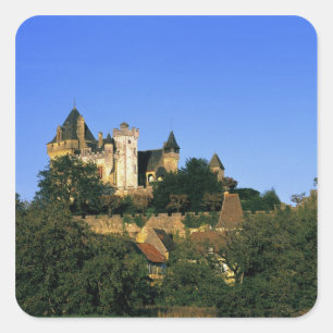 Europe, France, Montforte. The mediaeval castle Square Sticker