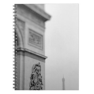Europe, France, Paris. Arc de Triomphe and 2 Spiral Notebook
