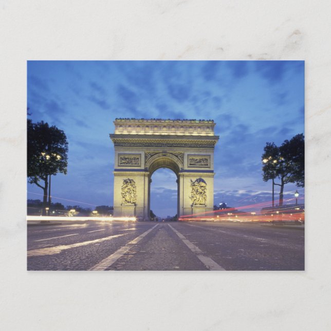 Europe, France, Paris. Arc de Triomphe as viewed Postcard (Front)
