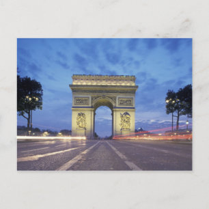 Europe, France, Paris. Arc de Triomphe as viewed Postcard