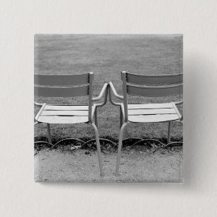 Europe, France, Paris. Chairs, Jardin du 2 15 Cm Square Badge